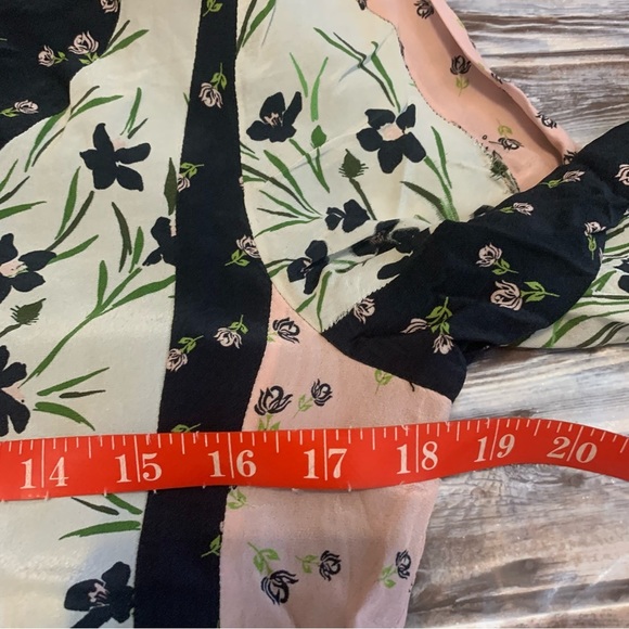 Nicole Miller Tulip Ditzy Floral Printed Long Sleeve Button Down Shift Dress 10 - Picture 10 of 11